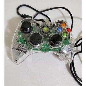 AfterGlow Microsoft Xbox 360 Wire Clear Controller Tested Working No USB